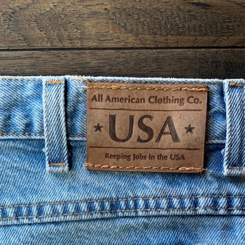 All American Clothing Classic Light Blue Relaxed Fit Jeans.Made in USA. SZ:39x32